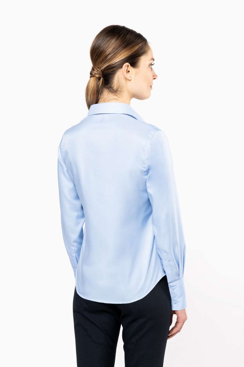 LADIES' LONG-SLEEVED NON-IRON SHIRT - Black - Additional