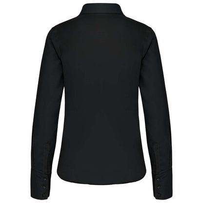 LADIES' LONG-SLEEVED NON-IRON SHIRT - Black - Additional