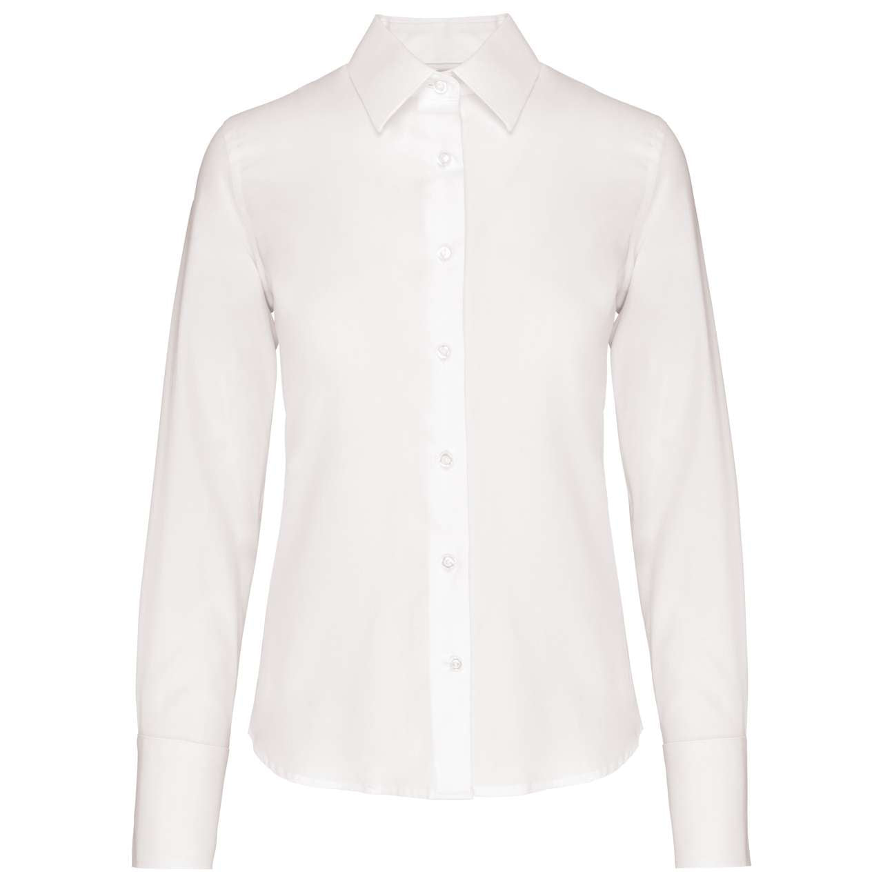 LADIES' LONG-SLEEVED NON-IRON SHIRT - White - Main