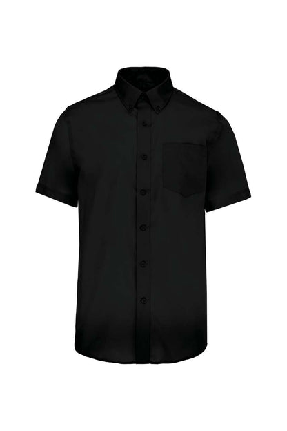 MEN'S SHORT-SLEEVED NON-IRON SHIRT - Black - Main