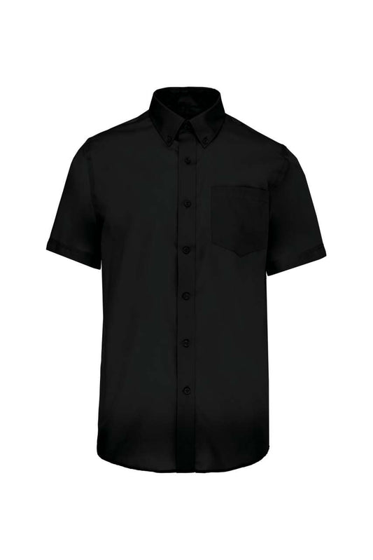 MEN'S SHORT-SLEEVED NON-IRON SHIRT - Black - Main