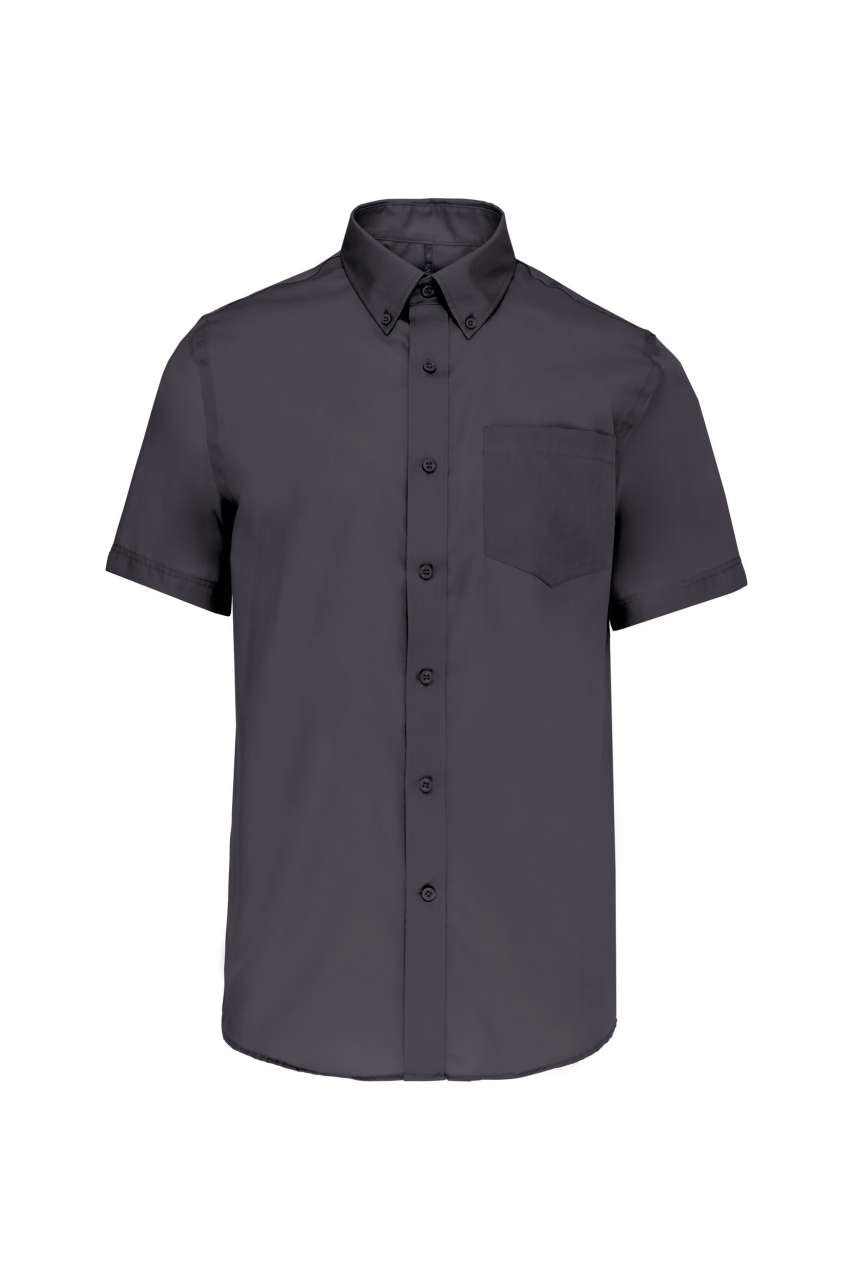 MEN'S SHORT-SLEEVED NON-IRON SHIRT - Zinc - Main