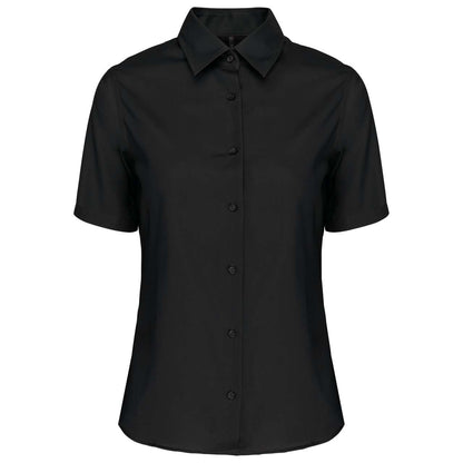 LADIES' SHORT-SLEEVED NON-IRON SHIRT - Black - Main