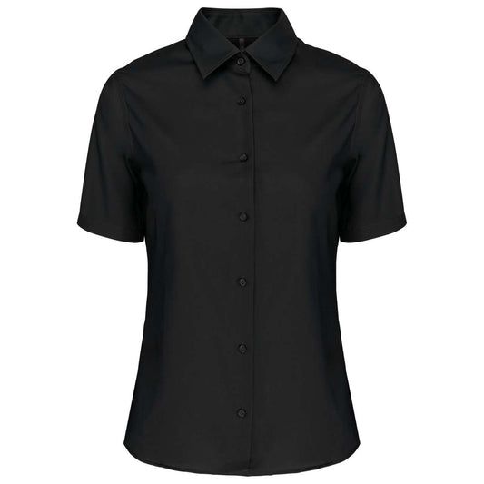 LADIES' SHORT-SLEEVED NON-IRON SHIRT - Black - Main