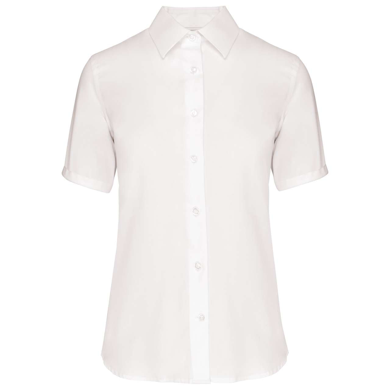 LADIES' SHORT-SLEEVED NON-IRON SHIRT - White - Main