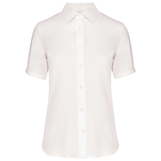 LADIES' SHORT-SLEEVED NON-IRON SHIRT - White - Main