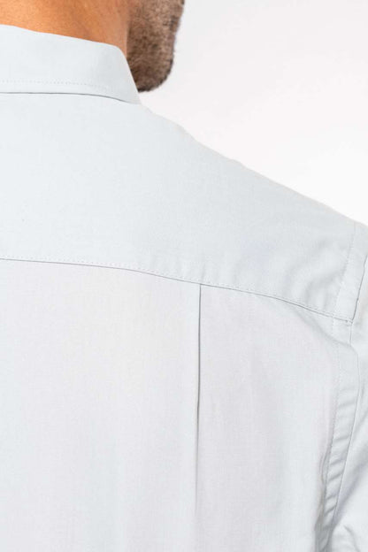 MEN'S LONG-SLEEVED COTTON POPLIN SHIRT - Black - Additional