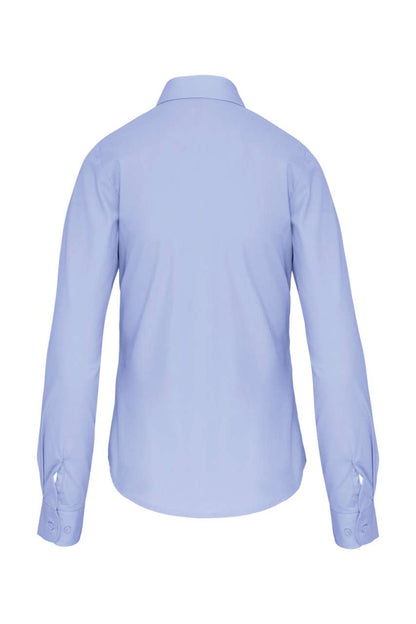 LADIES' LONG-SLEEVED COTTON POPLIN SHIRT - Bright Sky - Additional