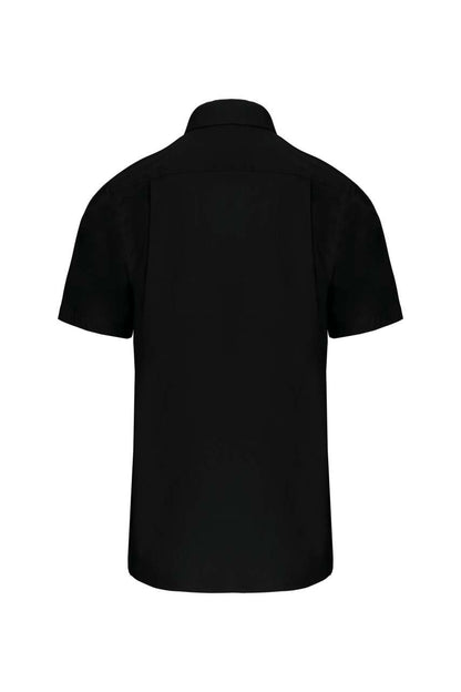 MEN'S SHORT-SLEEVED COTTON POPLIN SHIRT - Black - Additional