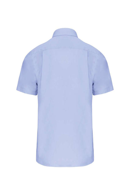 MEN'S SHORT-SLEEVED COTTON POPLIN SHIRT - Bright Sky - Additional
