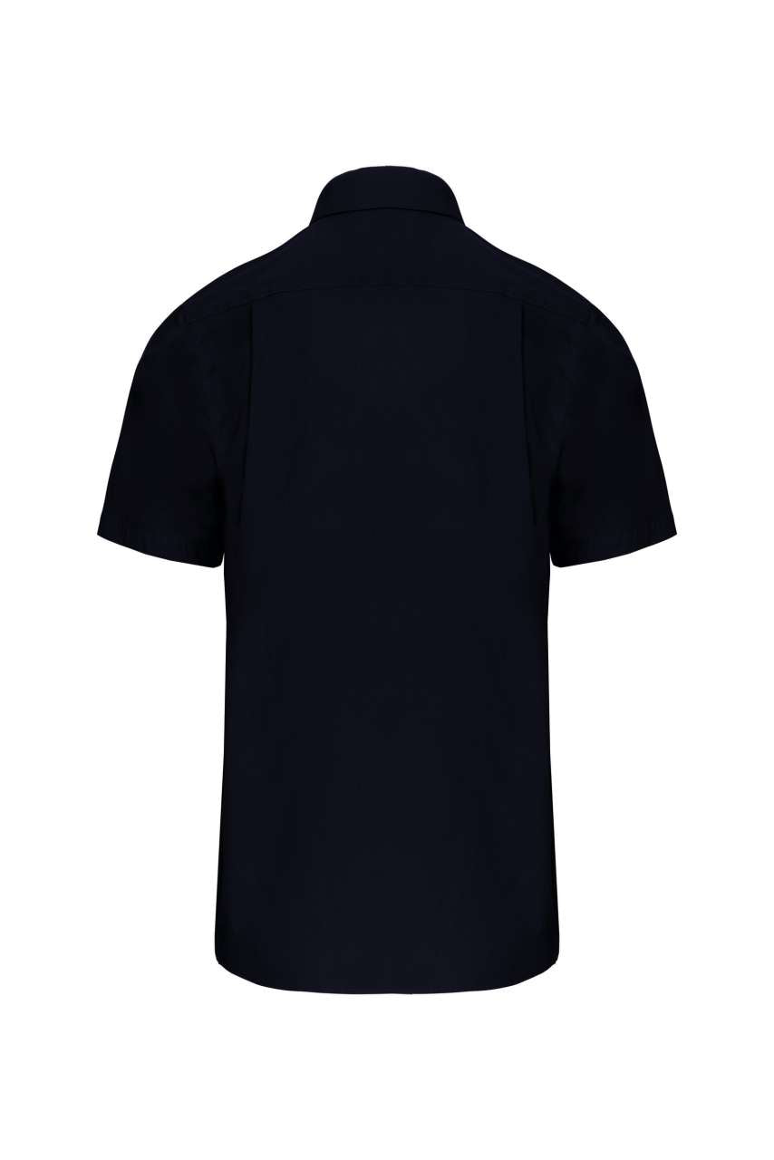 MEN'S SHORT-SLEEVED COTTON POPLIN SHIRT - Navy - Additional