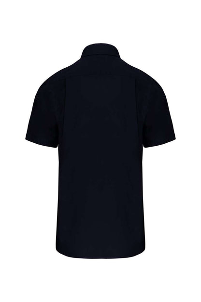 MEN'S SHORT-SLEEVED COTTON POPLIN SHIRT - Navy - Additional