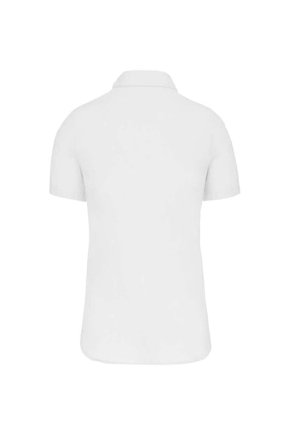 LADIES' SHORT-SLEEVED COTTON POPLIN SHIRT - White - Additional