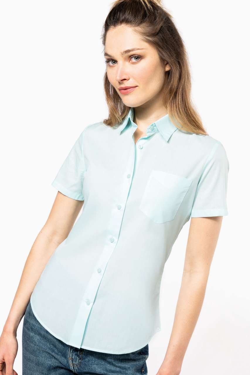 JUDITH - LADIES' SHORT-SLEEVED SHIRT - Light Khaki - Model