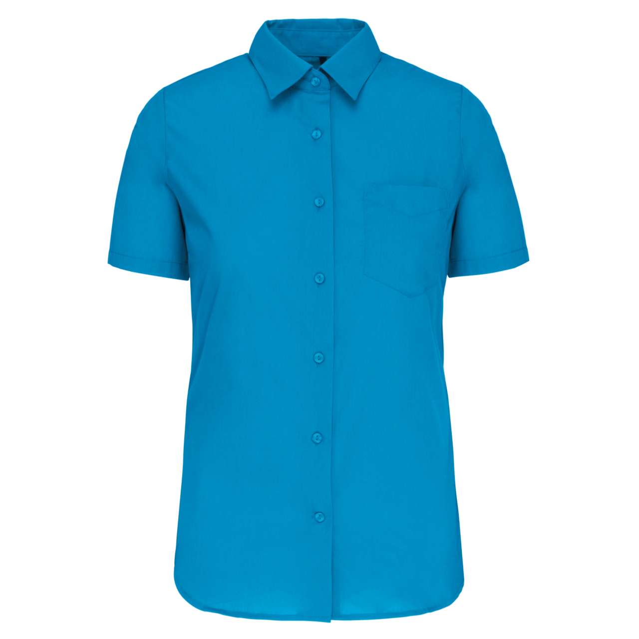 JUDITH - LADIES' SHORT-SLEEVED SHIRT - Bright Turquoise - Main