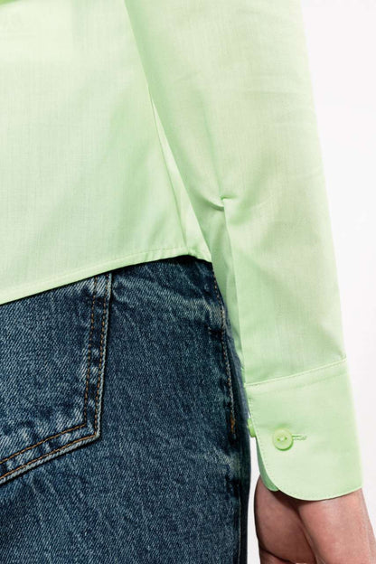 JESSICA - LADIES' LONG-SLEEVED SHIRT - Forest Green - Additional