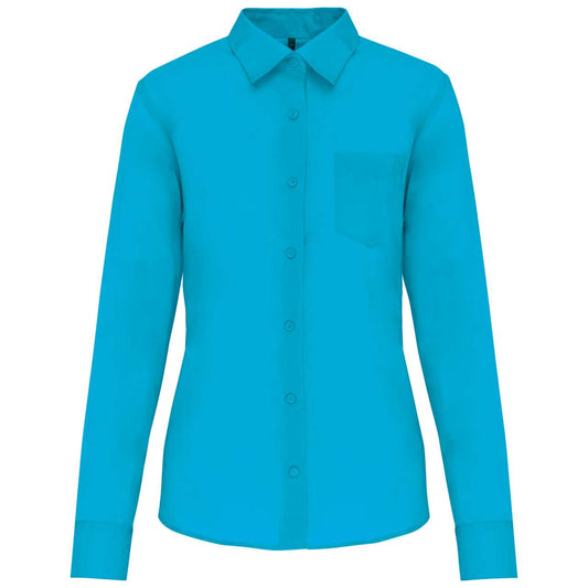 JESSICA - LADIES' LONG-SLEEVED SHIRT - Bright Turquoise - Main