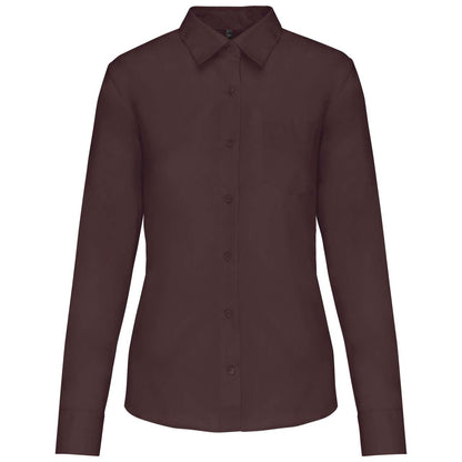 JESSICA - LADIES' LONG-SLEEVED SHIRT - Brown - Main