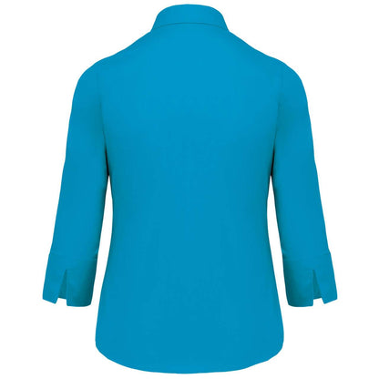 LADIES' 3/4 SLEEVED SHIRT - Bright Turquoise - Additional