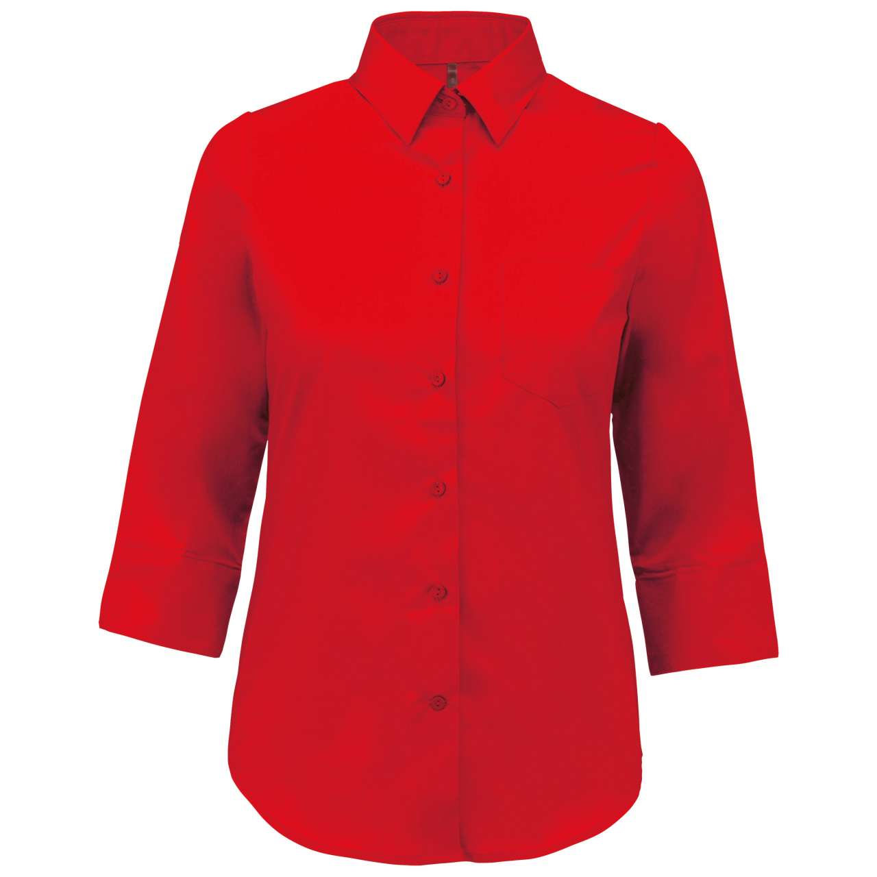 LADIES' 3/4 SLEEVED SHIRT - Classic Red - Main
