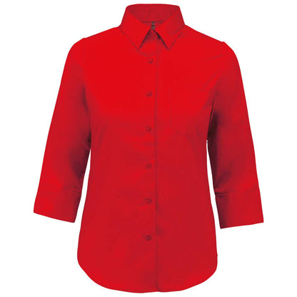 LADIES' 3/4 SLEEVED SHIRT - Classic Red - Main