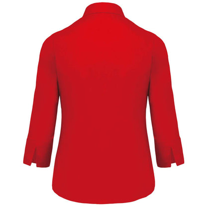 LADIES' 3/4 SLEEVED SHIRT - Classic Red - Additional