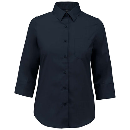 LADIES' 3/4 SLEEVED SHIRT - Navy - Main