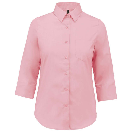 LADIES' 3/4 SLEEVED SHIRT - Pale Pink - Main