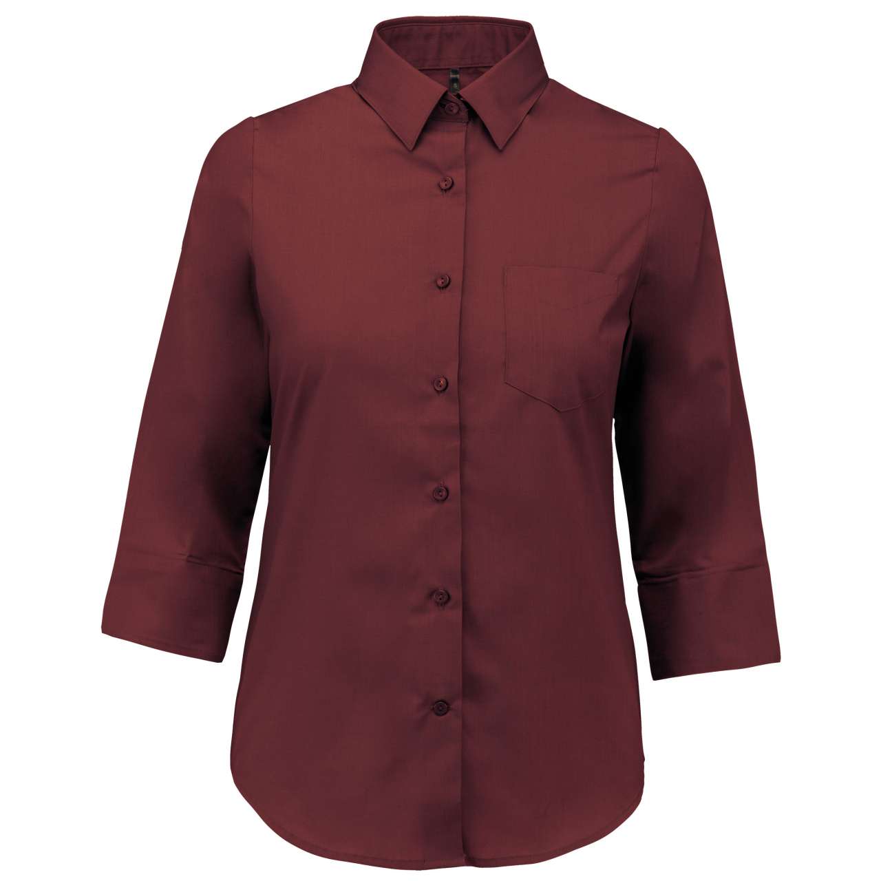 LADIES' 3/4 SLEEVED SHIRT - Wine - Main