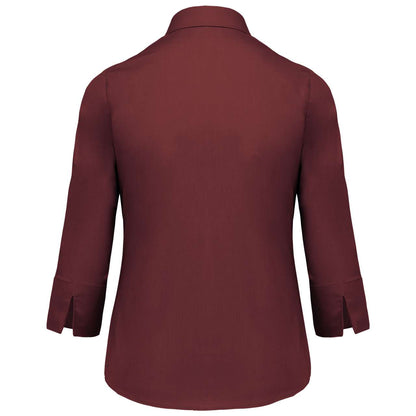 LADIES' 3/4 SLEEVED SHIRT - Wine - Additional