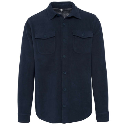 SHERPA-LINED FLEECE OVERSHIRT - Navy/Storm Grey - colorimageurl