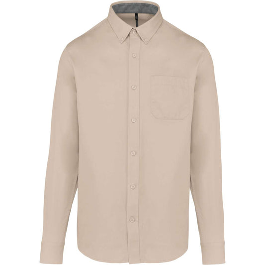 MEN'S NEVADA LONG-SLEEVE COTTON SHIRT - Angora - colorimageurl