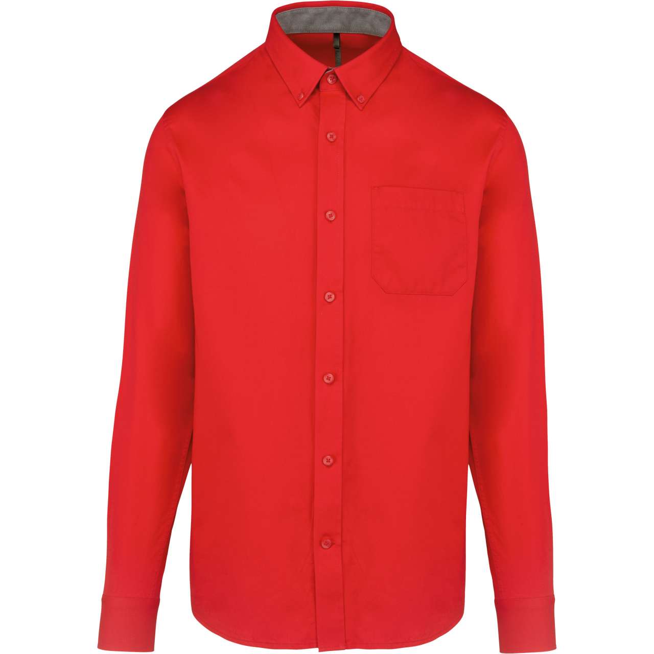 MEN'S NEVADA LONG-SLEEVE COTTON SHIRT - Red - colorimageurl