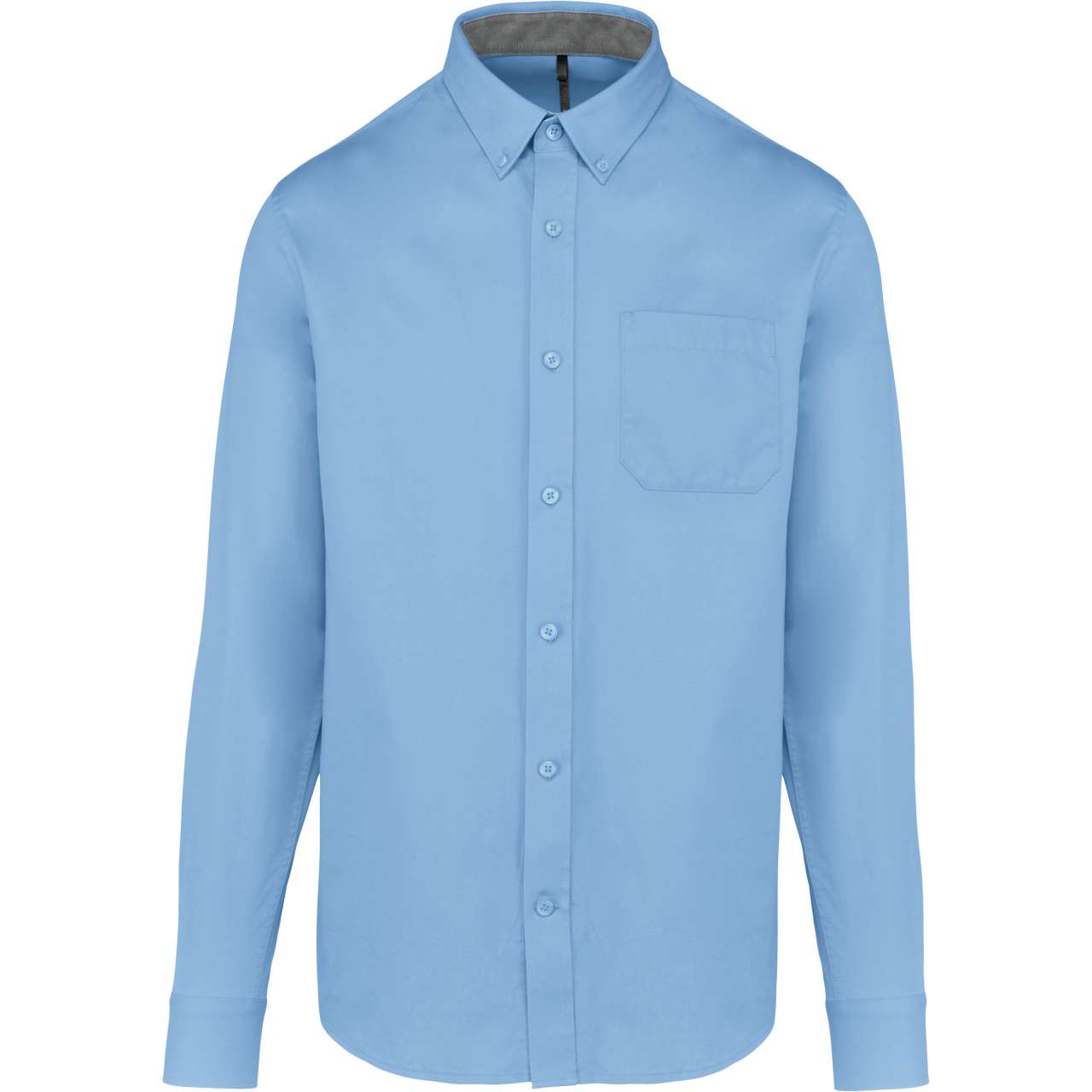 MEN'S NEVADA LONG-SLEEVE COTTON SHIRT - Sky Blue - colorimageurl