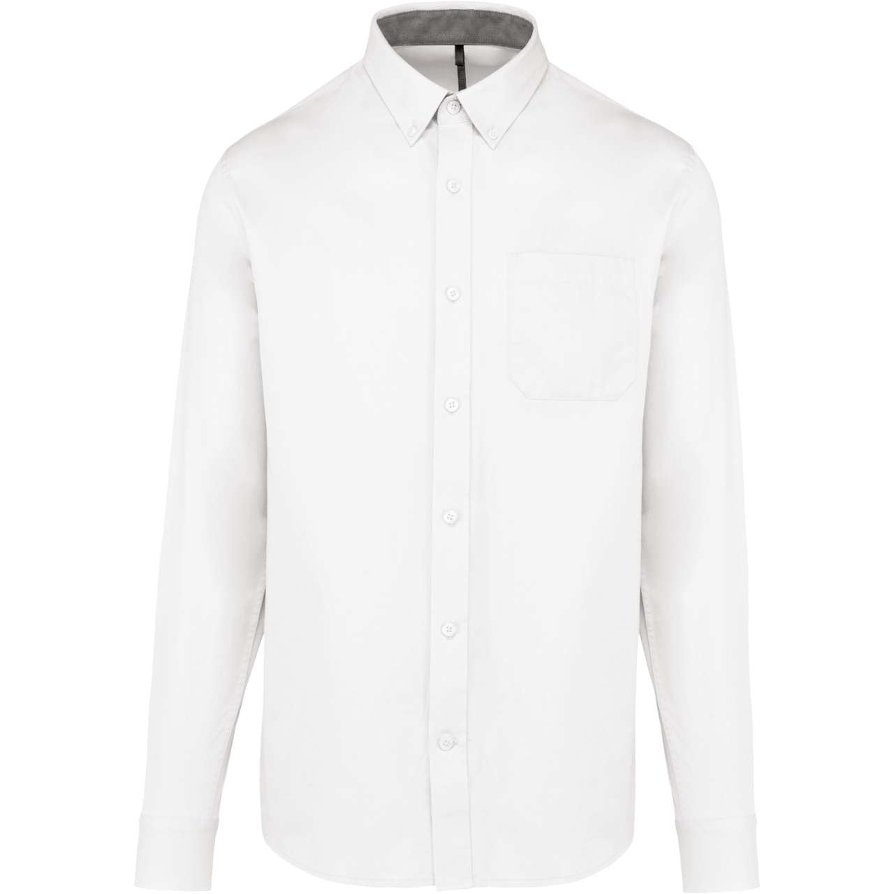 MEN'S NEVADA LONG-SLEEVE COTTON SHIRT - White - colorimageurl