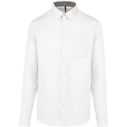 MEN'S NEVADA LONG-SLEEVE COTTON SHIRT - White - colorimageurl