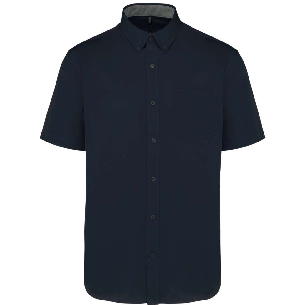 MEN'S ARIANA III SHORT-SLEEVE COTTON SHIRT - Navy - colorimageurl