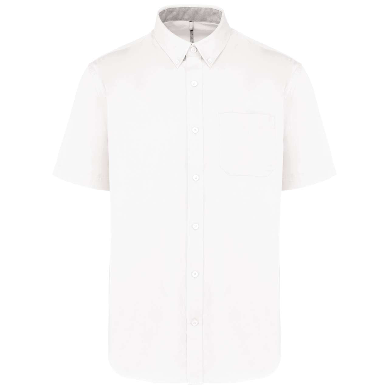 MEN'S ARIANA III SHORT-SLEEVE COTTON SHIRT - White - colorimageurl