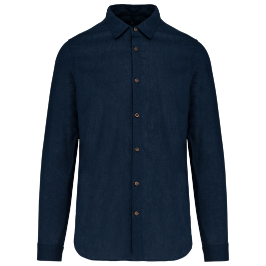 MEN'S LONG SLEEVE LINEN AND COTTON SHIRT