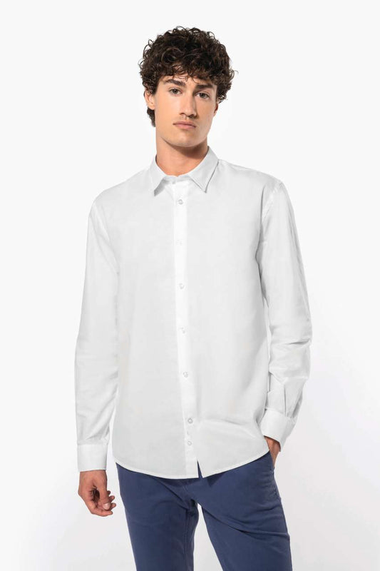 MEN LONG-SLEEVED EASY CARE SHIRT WITHOUT POCKET