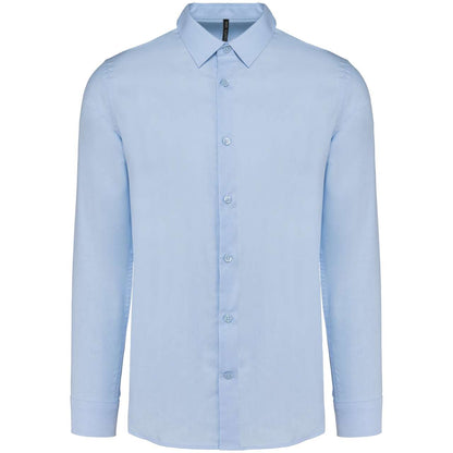 MEN LONG-SLEEVED EASY CARE SHIRT WITHOUT POCKET - Oxford Blue - colorimageurl