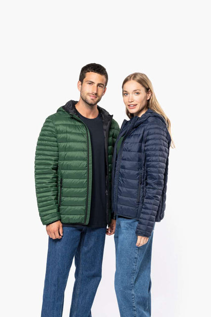 MEN'S LIGHTWEIGHT HOODED PADDED JACKET - Marl Silver - Additional