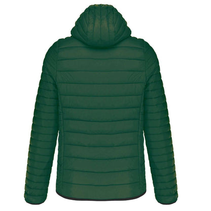 MEN'S LIGHTWEIGHT HOODED PADDED JACKET - Forest Green - Additional
