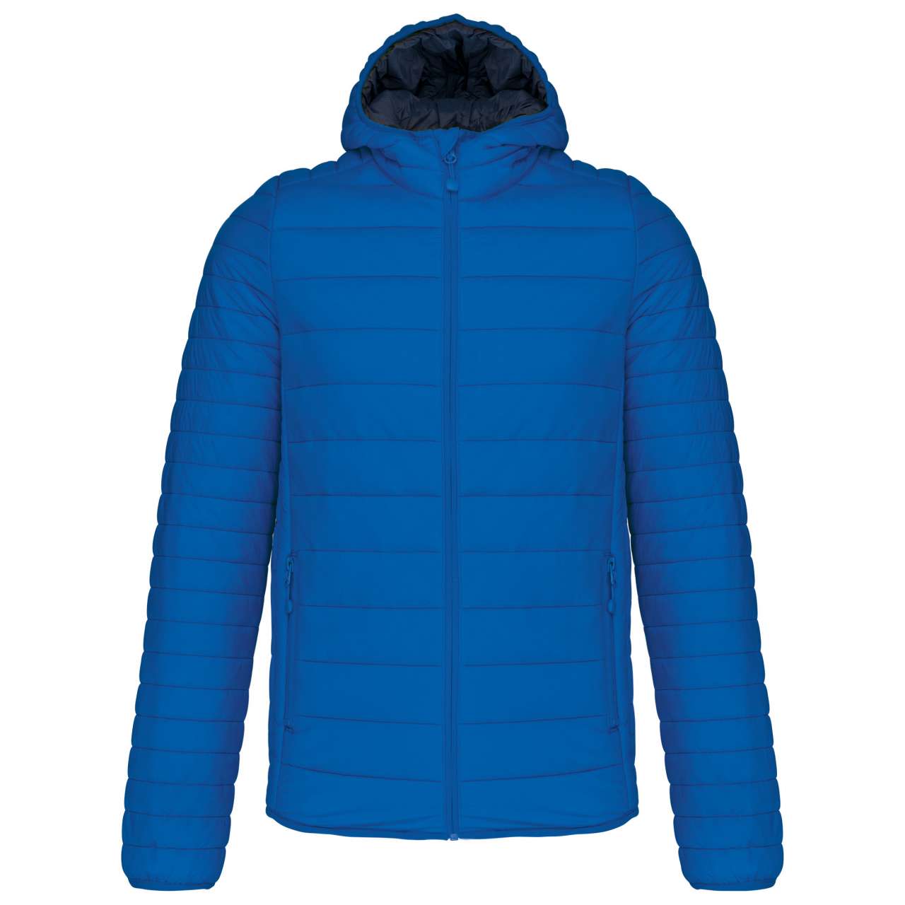 MEN'S LIGHTWEIGHT HOODED PADDED JACKET - Light Royal Blue - Additional