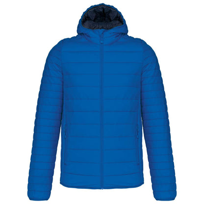 MEN'S LIGHTWEIGHT HOODED PADDED JACKET - Light Royal Blue - Additional