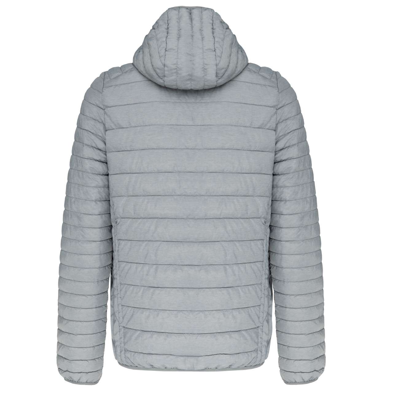 MEN'S LIGHTWEIGHT HOODED PADDED JACKET - Marl Silver - Main