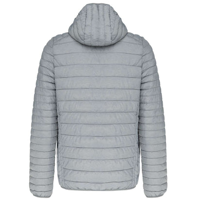 MEN'S LIGHTWEIGHT HOODED PADDED JACKET - Marl Silver - Main