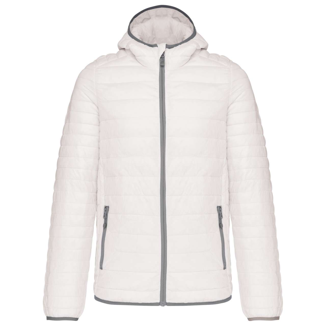 MEN'S LIGHTWEIGHT HOODED PADDED JACKET - White - Additional