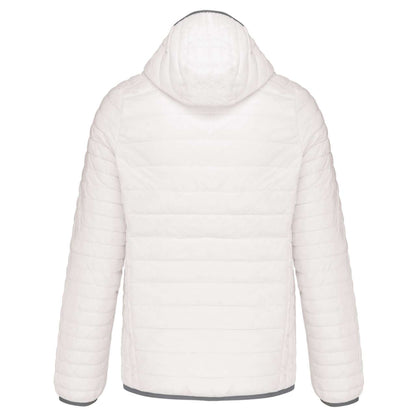 MEN'S LIGHTWEIGHT HOODED PADDED JACKET - White - Main