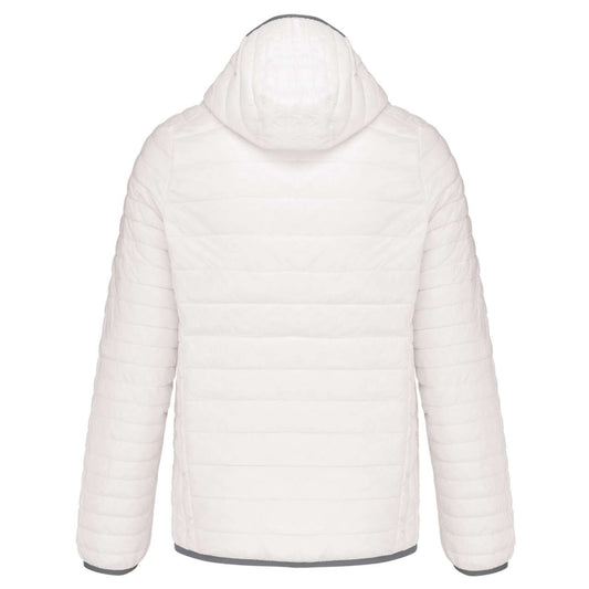 MEN'S LIGHTWEIGHT HOODED PADDED JACKET - White - Main